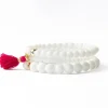INK + ALLOY Addison Set Of 3 Stretch Bracelets Glass And Crystal With Bag White