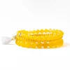 INK + ALLOY Addison Set Of 3 Stretch Bracelets Glass And Crystal With Bag Yellow