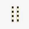 INK + ALLOY Adele Colorblock Enamel Bar Earrings Black/White Black/White