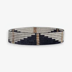 INK + ALLOY Alex Half Diamond Stretch Bracelet Black