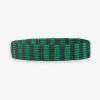INK + ALLOY Alex Two-Tone Vertical Stripes Beaded Stretch Bracelet Kelly Green