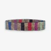 INK + ALLOY Alex Vertical Lines Beaded Stretch Bracelet Gold Multicolor