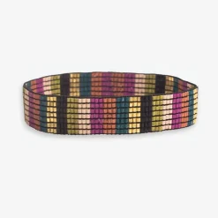 INK + ALLOY Alex Vertical Stripes Beaded Stretch Bracelets Jewel Tone