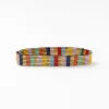 INK + ALLOY Alex Vertical Stripes Beaded Stretch Bracelet Multi