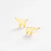 INK + ALLOY Alice Elephant Post Earrings 18k Gold