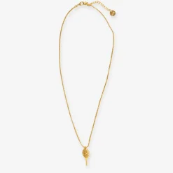 INK + ALLOY Alice Tennis Racket Pendant Necklace 18k Gold