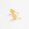 INK + ALLOY Alice Tennis Racket Post Earrings 18k Gold