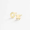 INK + ALLOY Alice "Xo" Post Earrings 18k Gold