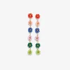 INK + ALLOY Amanda Multicolor Flower Beaded Dangle Earrings Rio