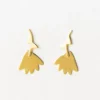 INK + ALLOY Annie Upside Down Flower Post Earrings Brass
