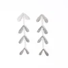 INK + ALLOY Autumn Falling Leaves Dangle Earrings Silver