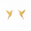 INK + ALLOY Avery Flying Birds Large Post Earrings Brass