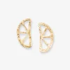 INK + ALLOY Beatrice Lemon Wedge Post Earrings Brass