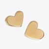INK + ALLOY Bella Heart Large Post Earrings Brass