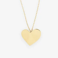 INK + ALLOY Bella Heart Statement Pendant Necklace Brass