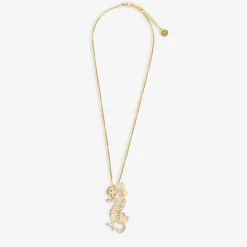 INK + ALLOY Bianca Tiger Statement Necklace Brass
