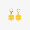 INK + ALLOY Blossom Six Petal Flower Drop Earrings Lemon