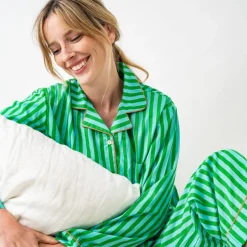 INK + ALLOY Bonnie Pajama Set Green & Blue