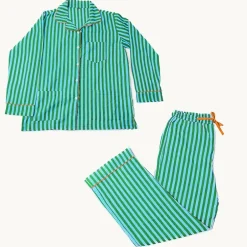 INK + ALLOY Bonnie Pajama Set Green & Blue