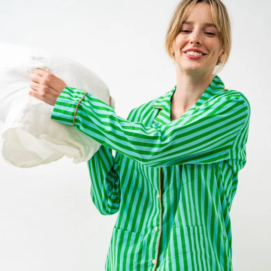 INK + ALLOY Bonnie Pajama Set Green & Blue