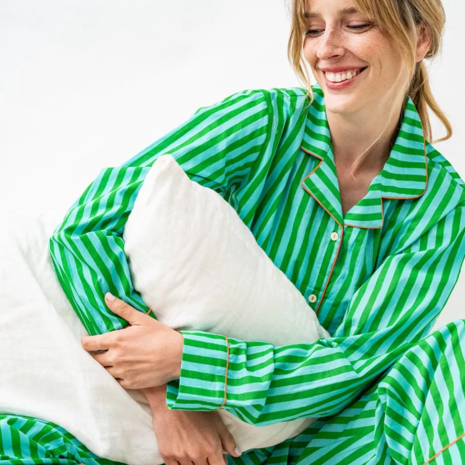 INK + ALLOY Bonnie Pajama Set Green & Blue