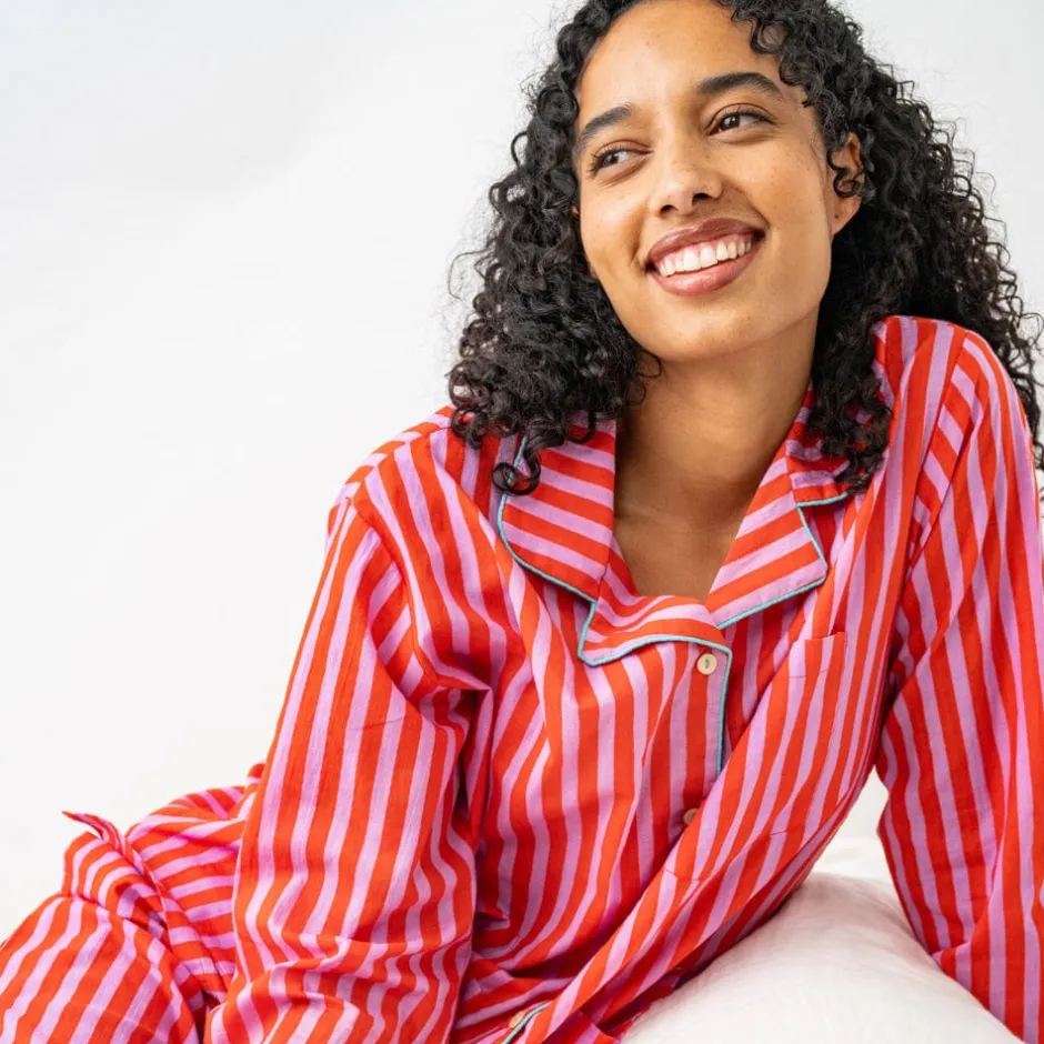 INK + ALLOY Bonnie Pajama Set Lavender & Poppy