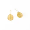 INK + ALLOY Camila Round Open Leaves Threader Earrings Brass