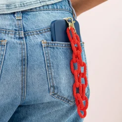 INK + ALLOY Celine Beaded Phone Chain + Bag Charm Poppy