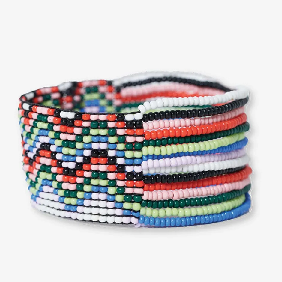 INK + ALLOY Charlie Wavy Half Woven Beaded Stretch Bracelet Rio