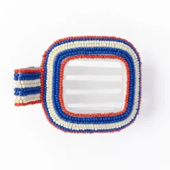 INK + ALLOY Charlotte Stripe Flat Hair Clip Lapis
