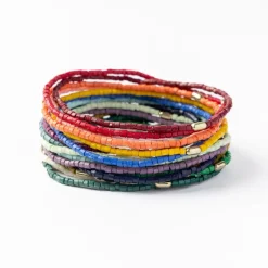 INK + ALLOY Chelsea 18 Strand Luxe Beaded Stretch Bracelet Set Multicolor