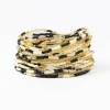 INK + ALLOY Chelsea 18 Strand Luxe Beaded Bracelet Set Black + Gold