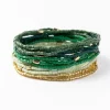 INK + ALLOY Chelsea 18 Strand Luxe Beaded Bracelet Set Green
