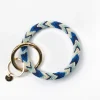 INK + ALLOY Chloe Chevron Stripe Key Ring Blue
