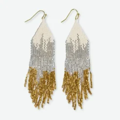 INK + ALLOY Claire Ombre Beaded Fringe Earrings St. Moritz