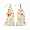 INK + ALLOY Delilah Poppies Beaded Fringe Earrings Multi