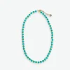 INK + ALLOY Drew Round Stones With Alternating Seed Bead Necklace Turquoise