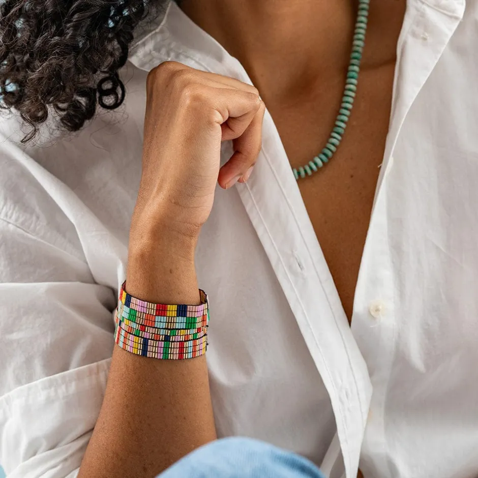 INK + ALLOY Dylan Bracelet Stretch Set Of 3 Multicolor