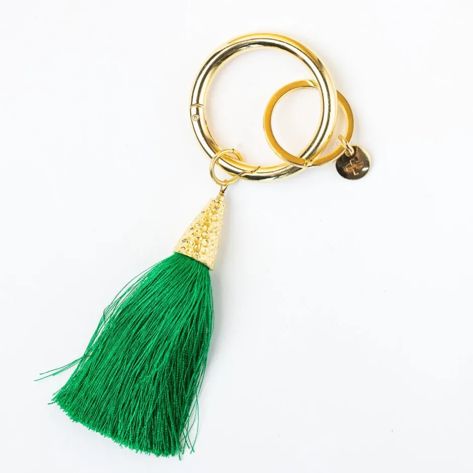 INK + ALLOY Eloise Tassel Bag Charm Green