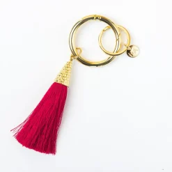 INK + ALLOY Eloise Tassel Bag Charm Red