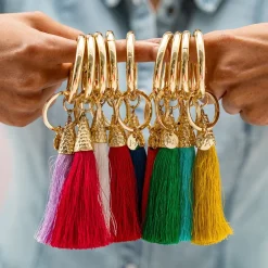 INK + ALLOY Eloise Tassel Bag Charm Red