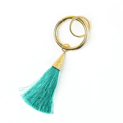 INK + ALLOY Eloise Tassel Bag Charm Turquoise