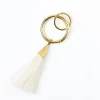 INK + ALLOY Eloise Tassel Bag Charm White