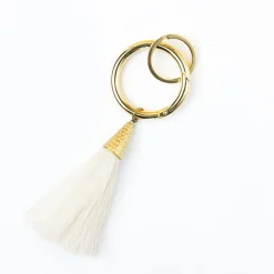INK + ALLOY Eloise Tassel Bag Charm White