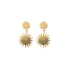 INK + ALLOY Emery Sunburst Drop Earrings Brass
