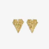 INK + ALLOY Esme Luxe Bead Heart Shape Post Earrings Gold