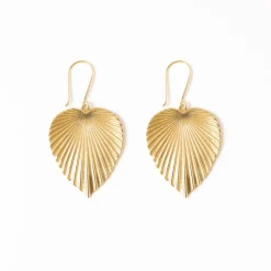 INK + ALLOY Fernanda Palmetto Dangle Earrings Brass