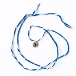 INK + ALLOY Fiona Twisted Wrap Bracelet With Eye Charm Blue White