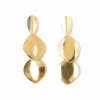 INK + ALLOY Flora Botanical Triple Leaf Dangle Earrings Brass