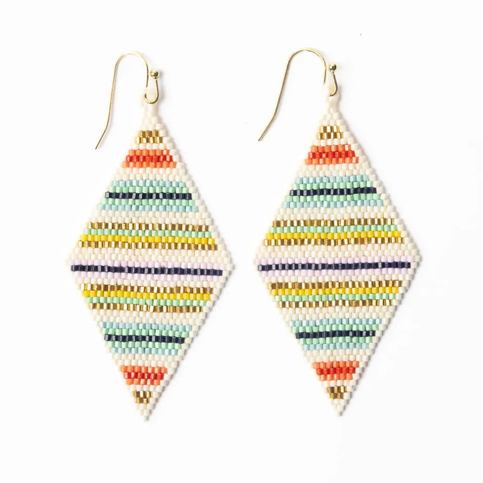 INK + ALLOY Frida Horizontal Lines Beaded Earrings Multicolor